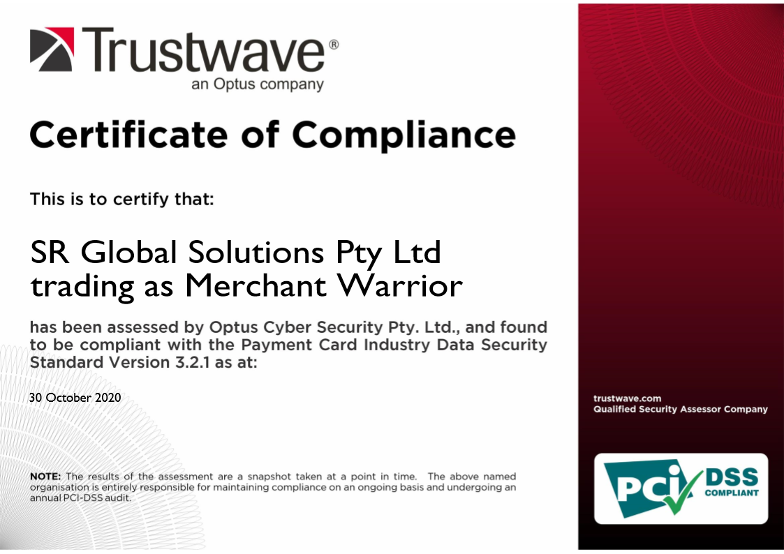 Merchant Warrior Payment Card Industry Data Security Standard Tier 1 Pci Dss Certified Merchant Warrior Payment Card Industry Data Security Standard Tier 1 Pci Dss Certified